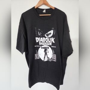 Black Diabolik Movie Graphic T-Shirt, Cotton, 3XL